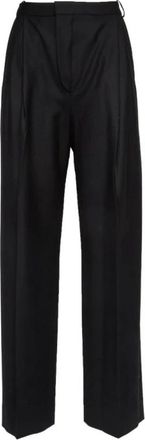 Victoria Beckham Wijde broek - Dames - Wijde Broeken - Zwart - 2XS - Broeken