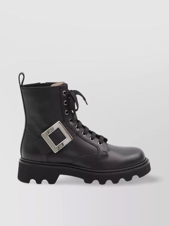 Roger Vivier leather combat boots