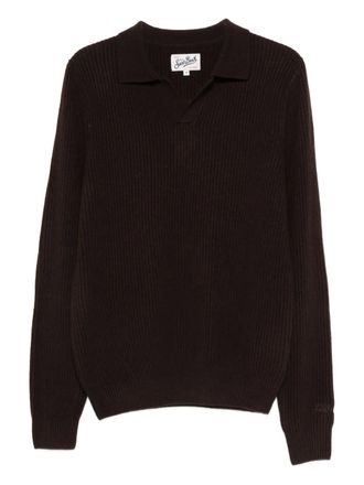 MC2 Saint Barth ribbed collared sweater - Brown