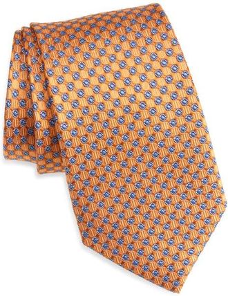 Nordstrom Neat Medallion Silk Tie in Orange at Nordstrom