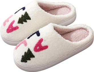 Generic Christmas Slippers for Women and Men 2025 Soft Plush Fluffy Slipper Lightweight House Slippers Plush Memory Foam Fluffy Slipper Womens Comfy Warm Hous