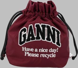 Ganni Umh&auml;ngetasche mit Logo