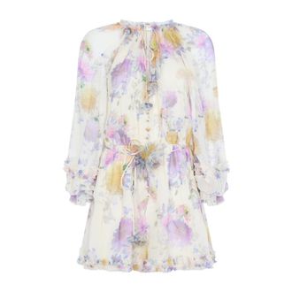 Zimmermann Playsuits, female, Multicolor, Size: XS Luna Ruffle Playsuit