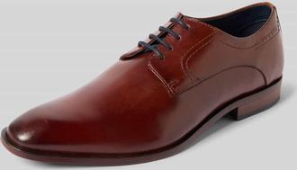 Bugatti Derby aus Leder mit Schnürung Modell Milko in Cognac, Größe 40