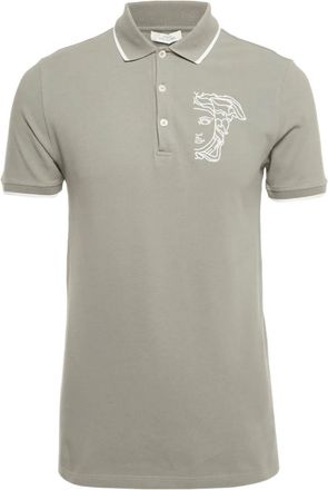 Versace Poloshirt met borduurwerk - Grijs