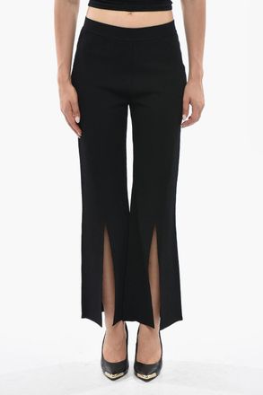 Stella McCartney Pantaloni in Tinta Unita con Elastico in Vita e Spacco alla Caviglia Stella McCartney