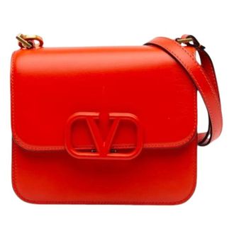 Valentino Pre-owned VSling Crossbody Bag - Dames - Pre-owned - Oranje - Maat: ONE Size Leer