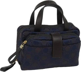 Ferragamo Pre-owned Mini Bags, female, Blue, Size: ONE SIZE Pre-owned Canvas Mini Bag