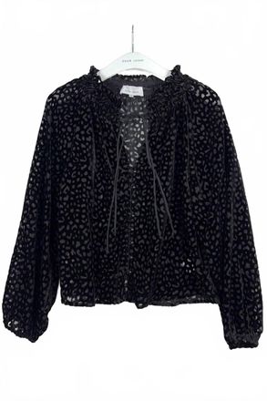 Dear John Denim Womens Robena Top In Black Leopard