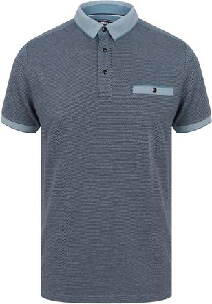 Kensington Eastside Mens Artillery Cotton Jacquard Polo Shirt - Blue Heaven - S