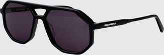 Karl Lagerfeld Occhiali da sole in acetato con doppio ponte e forma irregolare
