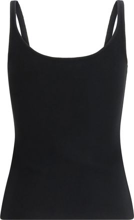 Off-white Womens Off Stamp Rib Tank Top Black-White Cotton; Elastane