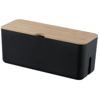 OEM Caja De Almacenamiento De Cables 34x13x14cm - Abs Ign&iacute;fugo - Aberturas De Ventilaci&oacute;n Para Mayor Seguridad - Patas De Goma Antideslizantes - Crezuo