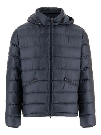 Herno Gevoerd jack met capuchon - Blauw