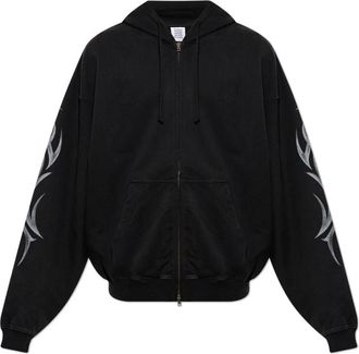 VETEMENTS Hoodies & sweatvesten, Heren, Zwart, M, Katoen, Hooded Sweatshirt