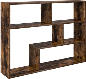 vidaXL Estante De Pared Montada En La Pared Roble Ahumado Vidaxl