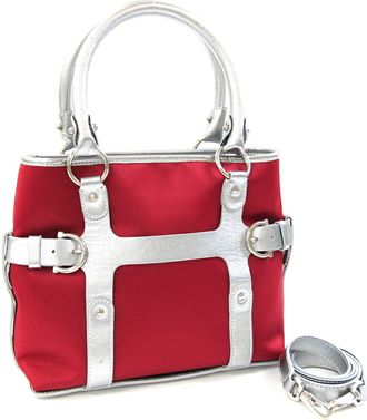 Ferragamo Satin Leather Handbag (Pre-Owned)