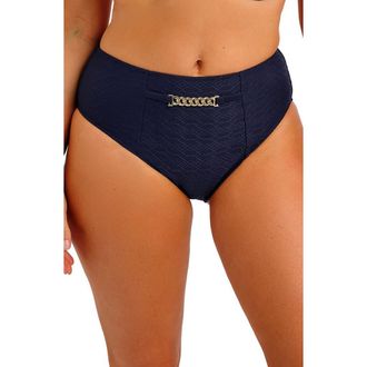 Fantasie Azores High Waist Bikini Bottoms in Midnight at Nordstrom, Size Xxx-Large