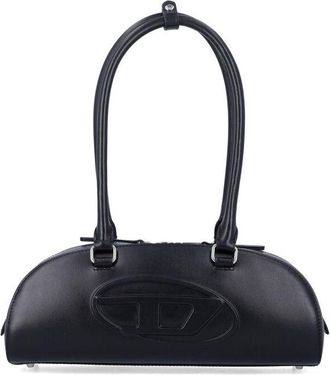 Diesel 1dr Dome Leather Shoulder Bag - Black