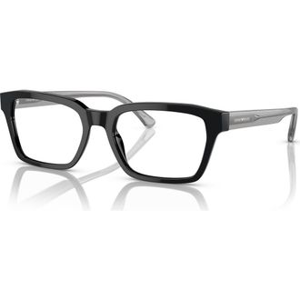 Emporio Armani 53mm Rectangle optical glasses in Black at Nordstrom