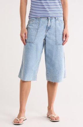 Lucky Brand Raw Hem Denim Culottes in Locals Only Cut at Nordstrom Rack, Size 31