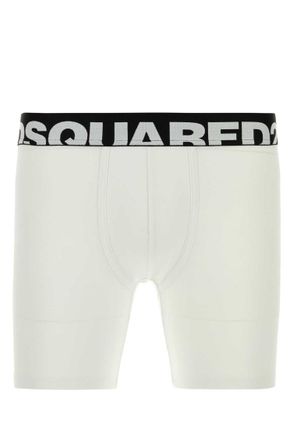 Dsquared2 White Stretch Swimming Trunk