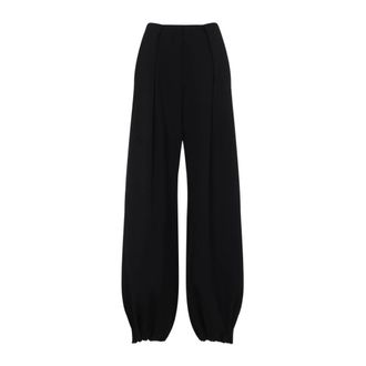 Jacquemus Wide Trousers, female, Black, XS, Black Wool Trousers for Women