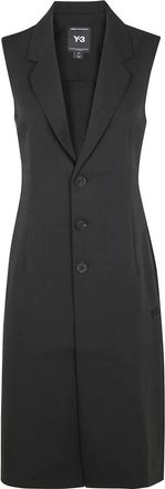 Yohji Yamamoto Sport Uniform Tailored Vest - Dames - Bodywarmers - Zwart - S - Jassen