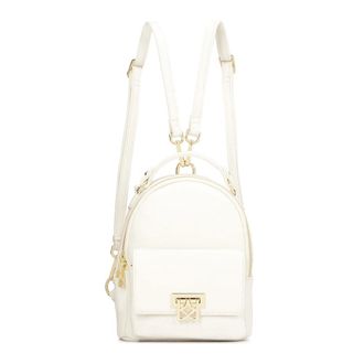 Kazar Tassen, Dames, Wit, ONE Size, Leer, Kleine leren rugzak in stedelijke stijl