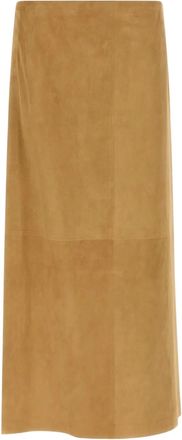 The Row Danas high waist midi-rok - Bruin