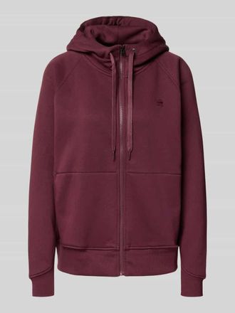 G-Star Regular Fit Sweatjacke mit Logo-Print Modell Premium in Bordeaux, Größe S