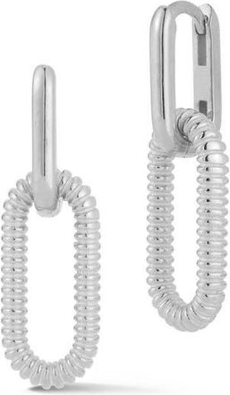 Chloe and Madison Link Drop Earrings in Silver at Nordstrom Rack