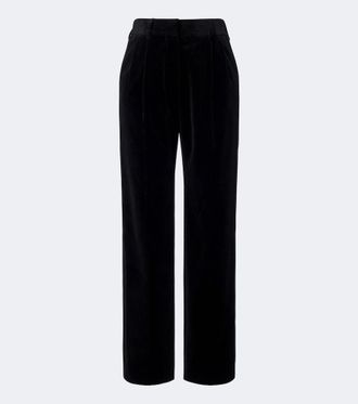 Blaz&eacute; Milano Blaz&eacute; Milano Fox pleated cotton velvet straight pants
