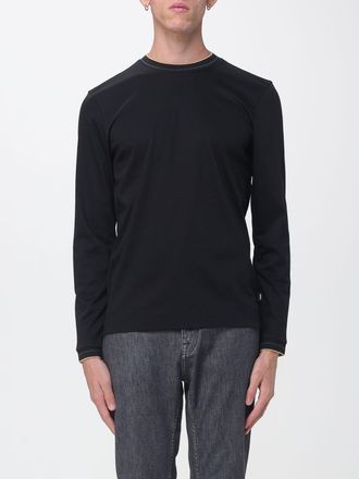 HUGO BOSS Long-Sleeved Cotton T-Shirt with Crew Neck and Slim Fit