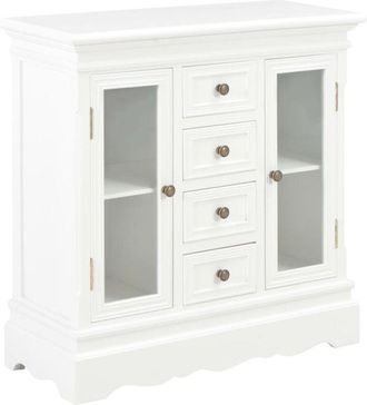vidaXL Sideboard White 70x28x70 cm Solid Pine Wood Vidaxl