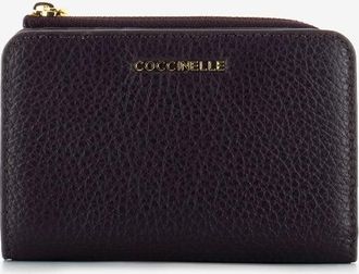 Coccinelle Portafoglio Metallic soft prugna