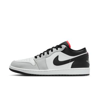 Nike Jordan Mens Air Jordan 1 Low Shoes in Grey | 553558-045