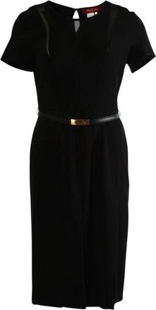 Max Mara Papaia Dress - Dames - Casual kleedjes - Zwart - 2XS - Polyester - Kleedjes