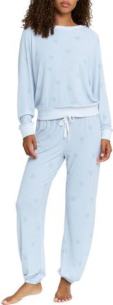Honeydew Intimates Star Seeker Brushed Jersey Pajamas in Newlywed Hearts at Nordstrom, Size X-Large