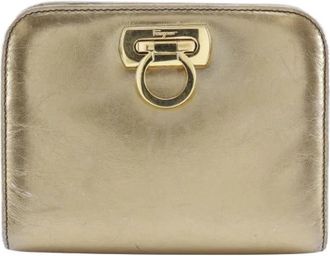 Ferragamo Tweedehands leren schoudertassen - Dames - Vintage Clutch - Geel - ONE Size - Leer - Vintage