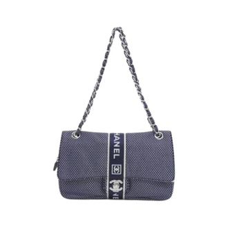 Chanel Pre-owned Vintage Schoudertas - Dames - Pre-owned - Blauw - Maat: ONE Size