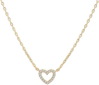 Generic Heart Zircon Pendant Rhinestone Necklace Necklaces Crystal Chain Jewelry For Women Girls Stainless Steel for Men (Gold, One Size)