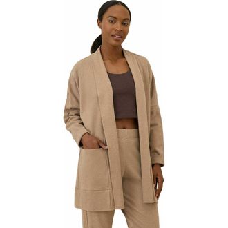 Pact Organic Cotton Airplane Wrap Cardigan in Sesame Heather at Nordstrom, Size X-Small