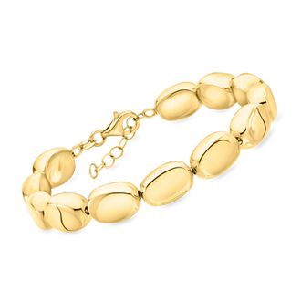 Ross-Simons Italian 18kt Gold Over Sterling Nugget Bracelet