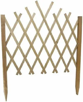 Trade Shop Trade Shop - Traliccio Legno Rete Estensibile Naturale Rampicanti Staccionata 117x65cm 219841