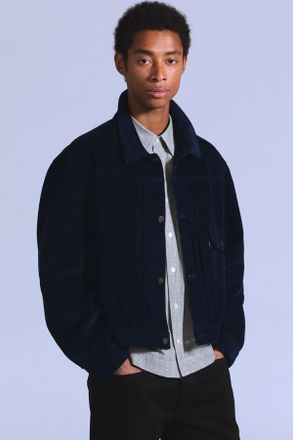 Levi's Type I Trucker Jacket - Uomo - 2XL - Blu / Night Sky Cord