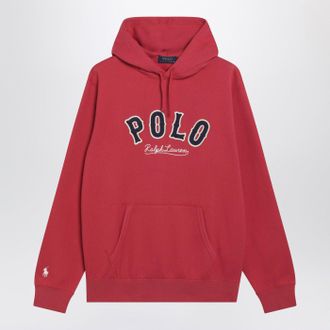 Polo Ralph Lauren Roter Kapuzenpullover mit gesticktem Logo