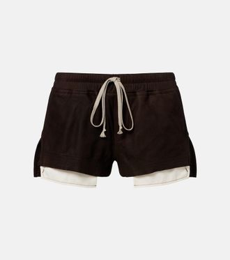 Rick Owens Fog suede shorts