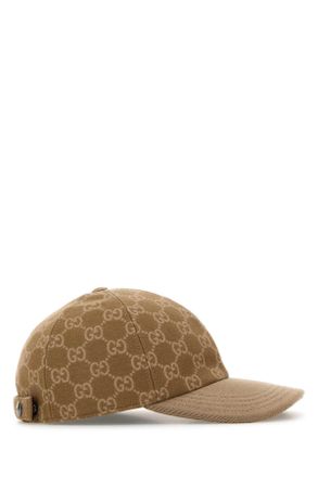 Gucci Mens Embroidered Wool Baseball Cap Coffeelightbrown T Cappelli Hat