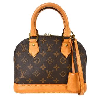 Louis Vuitton Alma Handbag Monogram Canvas Brown Canvas Handbag (Pre-Owned)